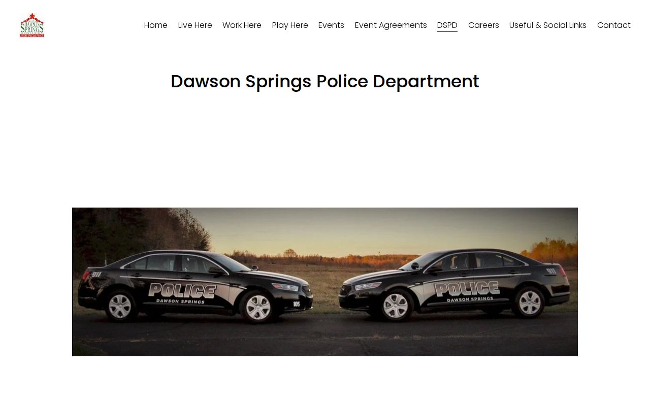 Dawson Springs Police official arrest record information page