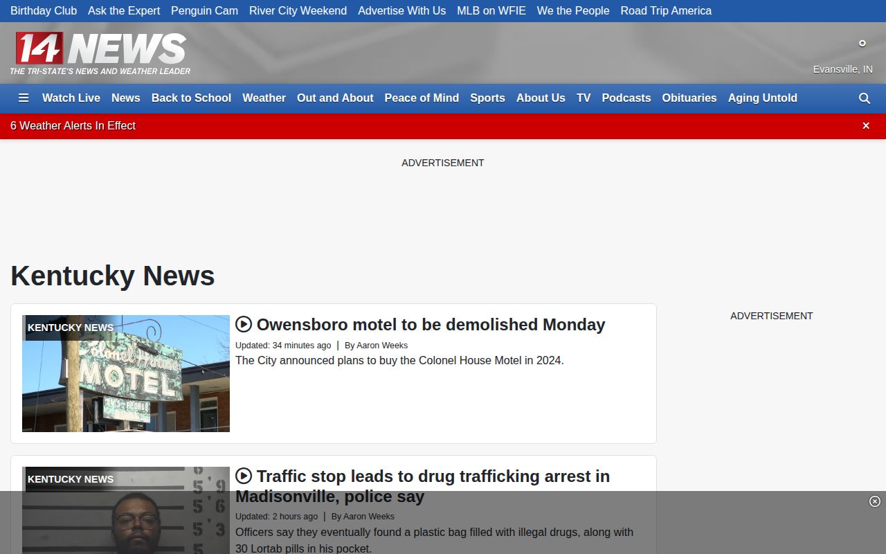 14 News Kentucky coverage of Hopkins County arrest and detention records